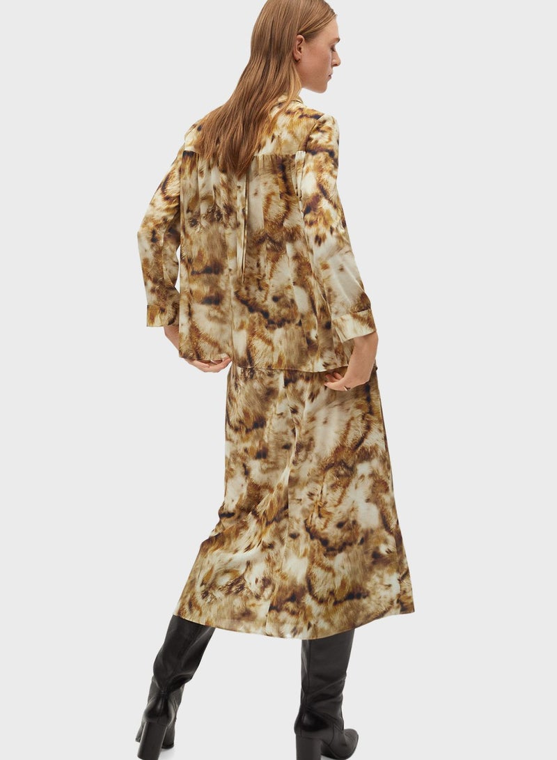 MANGO High Neck Printed Top - Image 2