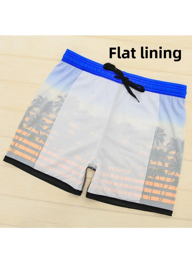 إسكدنيا ملابس سباحة للرجال البالغين متوسط ​​الحجم سراويل سباحة مريحة فضفاضة بقصة ضيقة خمس نقاط موضة مطبوعة قابلة للتنفس سريعة الجفاف ملابس سباحة بالجملة اللون: 828-2 برتقالي - Image 2