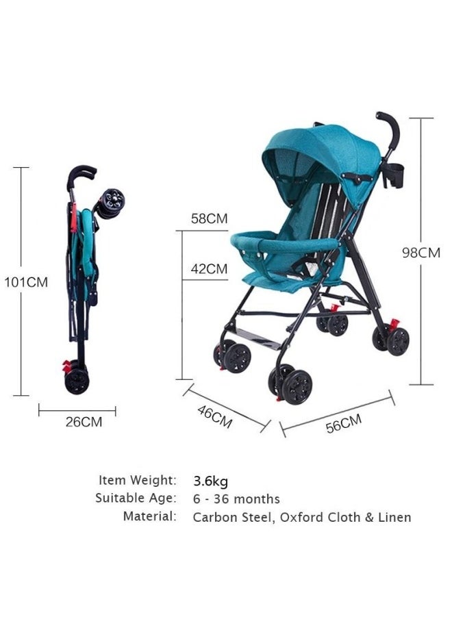 GGEROU - Ultra Lightweight Travel Stroller Foldable Pram Infant Stroller 3.6kg Cabin Pram Umbrella Stroller - Image 1