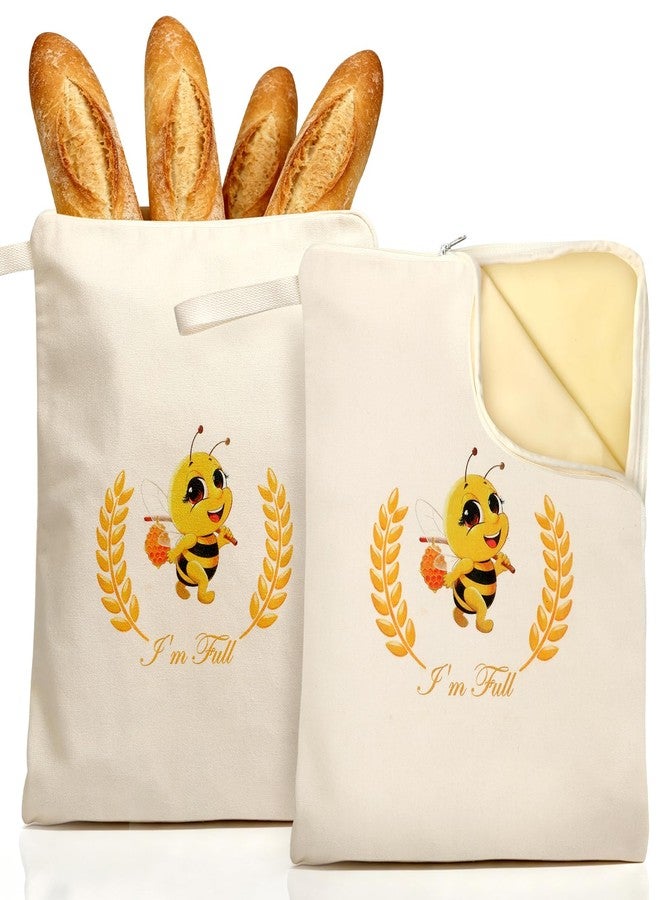 gulisot Beeswax Bread Bags, XL Reusable Linen Cotton Sourdough Bread Bag with Sealing Zip for Homemade Bread to Keep Fresh, 2 Pack - Image 1