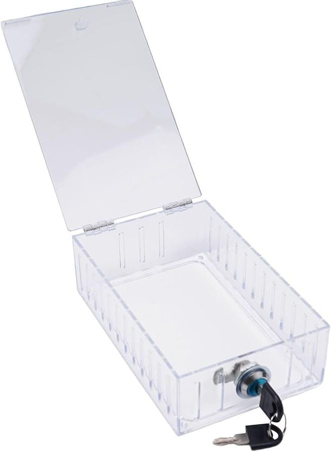 Clear Acrylic Thermostat Lock Box with Key Tamper Resistant Cover 18 6 x 12 x 5 6 cm - Image 5