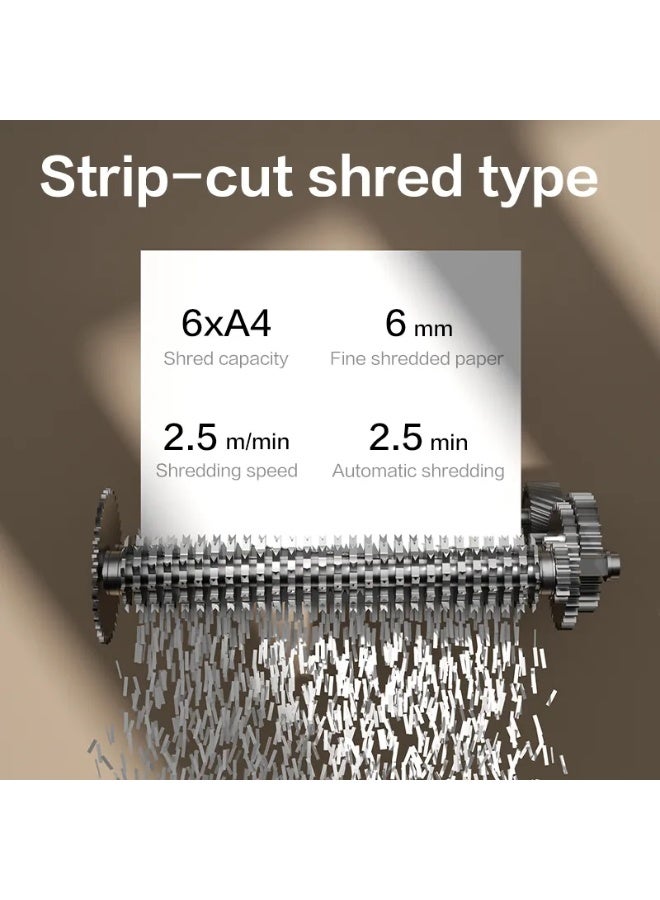 ديلي ET102SC آلة تمزيق ورق بشرائح مستقيمة (Strip-Cut) – فرامة مستندات مدمجة للمكتب والمنزل، لون أسود - Image 2