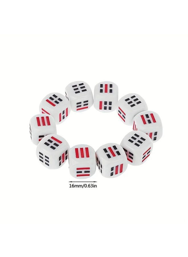 10Pcs I Ching Dice Set With Bagua Kun Gen Xun For Gaming And Divination - Image 3