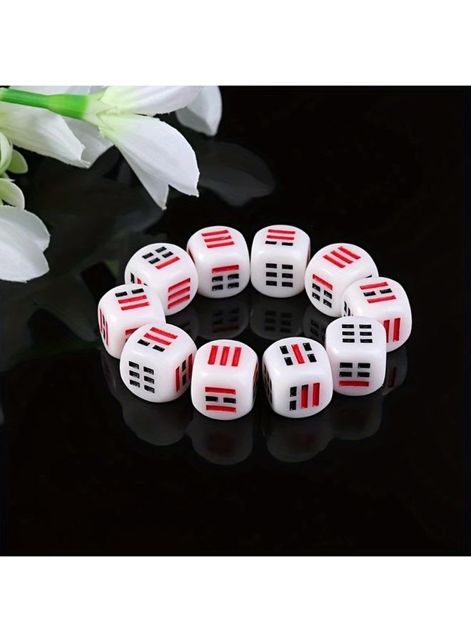 10Pcs I Ching Dice Set With Bagua Kun Gen Xun For Gaming And Divination - Image 1