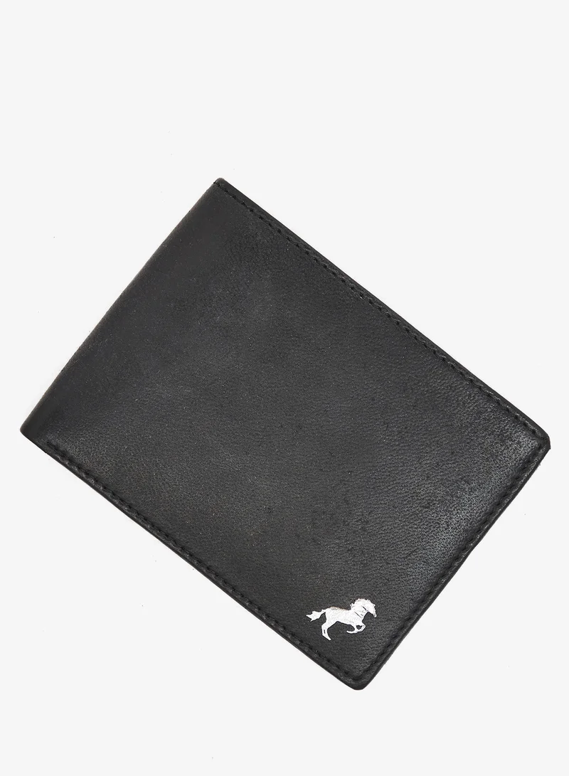 روبرت وود محافظ جلدية قابلة للطي بشعار حصان