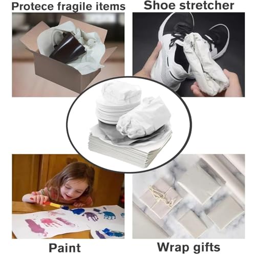 Mintboo 12 * 12 inch Packing Paper for Moving 100 Sheets Protecting Fragile China and Glasses,Small Wrapping Paper for Shipping and Moving Box Filler - Image 3
