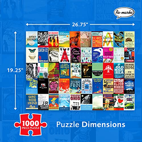 Re-Marks Great American Novels 1000-Piece Puzzle for All Ages, Family Jigsaw Puzzle - Image 3