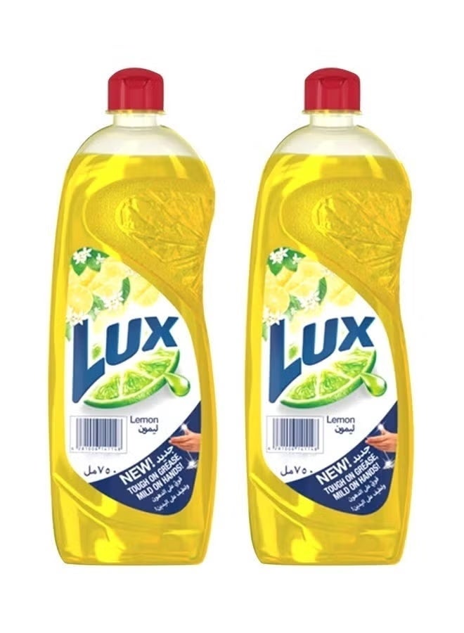 Lux سائل غسيل الصحون بالليمون، عبوة من 2، 725 مل - Image 1