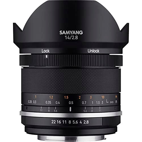 Samyang Manual Focus 14MM F2.8 MK2 Camera Lens for Sony E, Black - Image 1
