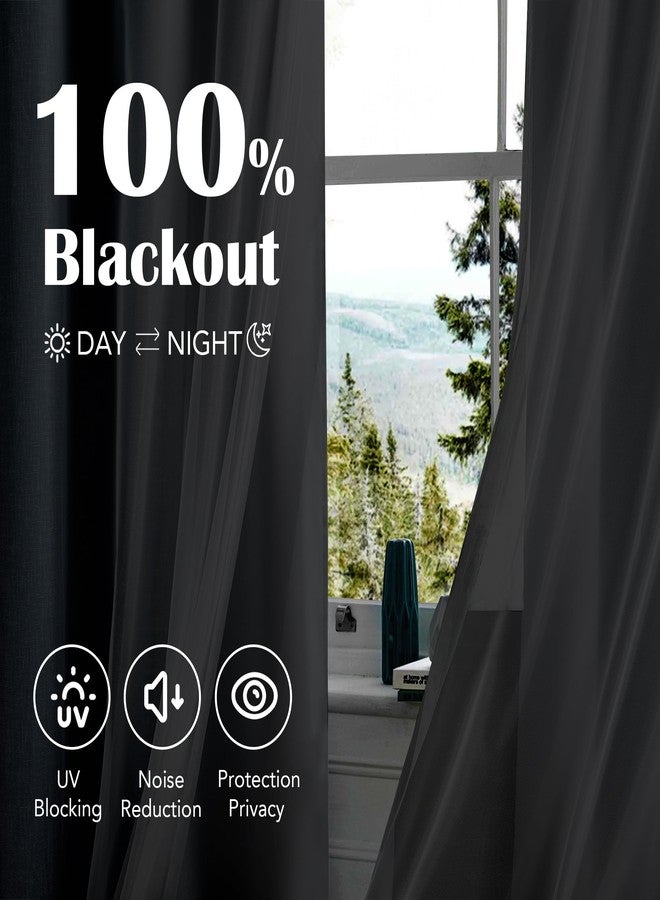 Geomoroccan 100% Blackout Curtains with Sheer Overlay Mix and Match Double Layer Drapes 84 Inch Long 2 Panels for Bedroom Living Room Blue White Ombre Grommet Window Treatment with Tiebacks - Image 4