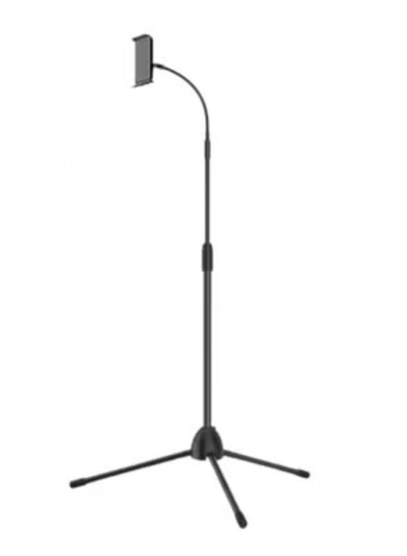 360 Degree Adjustable Tripod Phone Holder Stand for Phones and Tablets (3.5-12.5 inch) - Black - Image 1