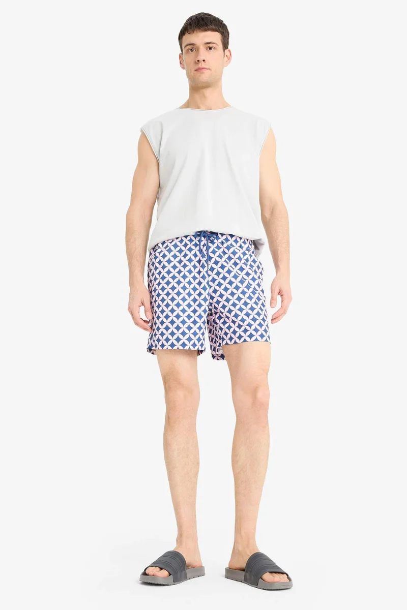 DeFacto Patterned Mesh Lined Swim Shorts