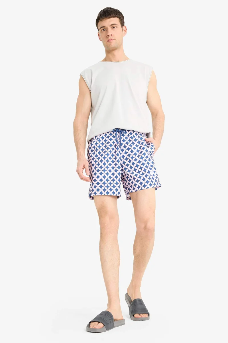 DeFacto Patterned Mesh Lined Swim Shorts