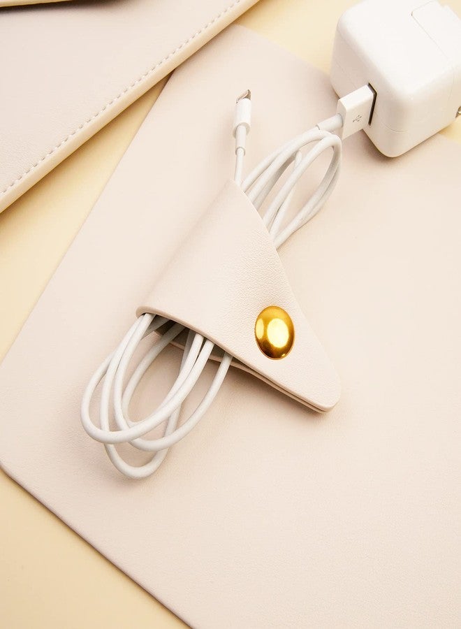 Benfan PU Leather Laptop Sleeve for 15.3 inch MacBook Air 2023/2024, Surface Laptop 15/Book 13.5/Studio - White - Image 5
