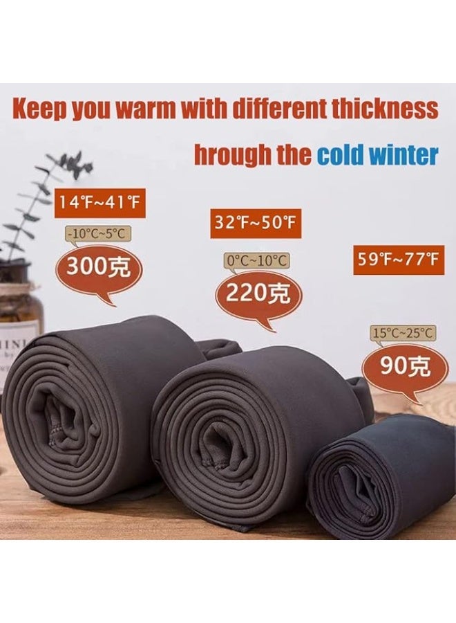 MIXSNOW Women's Fleece Lined Thermal Pantyhose Translucent Opaque High Waisted Warm Sheer Tight, Thick - 85g, One Size, Black - Image 3