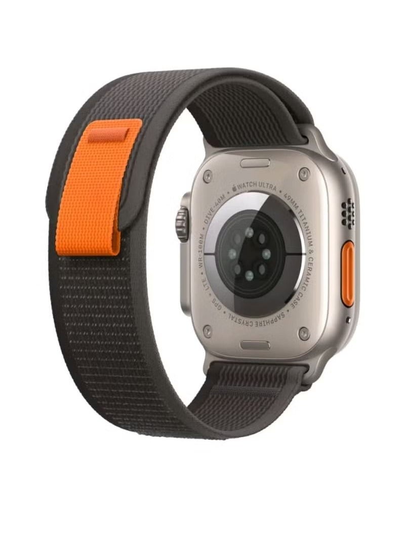 vesus - Replacement Apple Watch Ultra Alpine Loop Band Strap Compatible with 49MM/45MM/44MM/42MM for All Series -Black/Gray/Orange - Image 1
