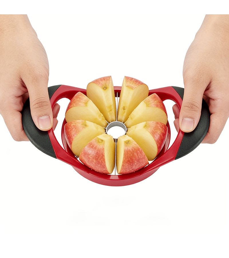 16 Slices Apple Slicer And Corer Upgraded Version Stainless Steel Material Large Size With 16 Sharp Blades For Cutting Apples Dragon Fruit Oranges And Other Fruits Comfortable Plastic Handle Non Slip Easy To Grip - Image 2