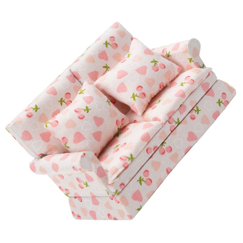 Doll House Cloth Art Sofa Miniature Sofa Mini Furniture Model Photo Prop - Image 5