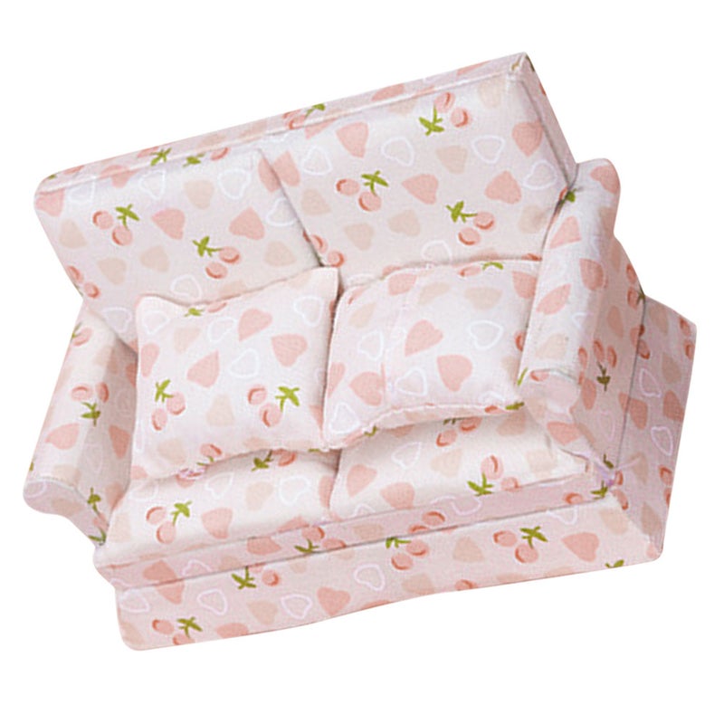 Doll House Cloth Art Sofa Miniature Sofa Mini Furniture Model Photo Prop - Image 1