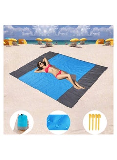Scrolls Nylon Waterproof Quick Drying Ripstop Sand Free Compact Outdoor Beach Mat for Travel, Camping, Hiking and Music Festivals (210x200cm)  - Image 1