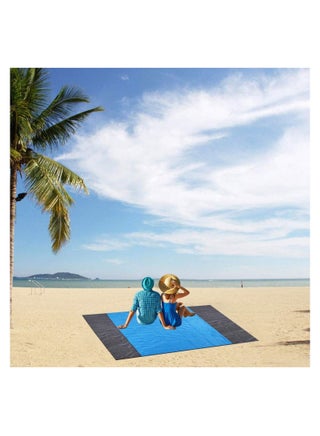 Nylon Waterproof Quick Drying Ripstop Sand Free Compact Outdoor Beach Mat for Travel, Camping, Hiking and Music Festivals (210x200cm) - view 4