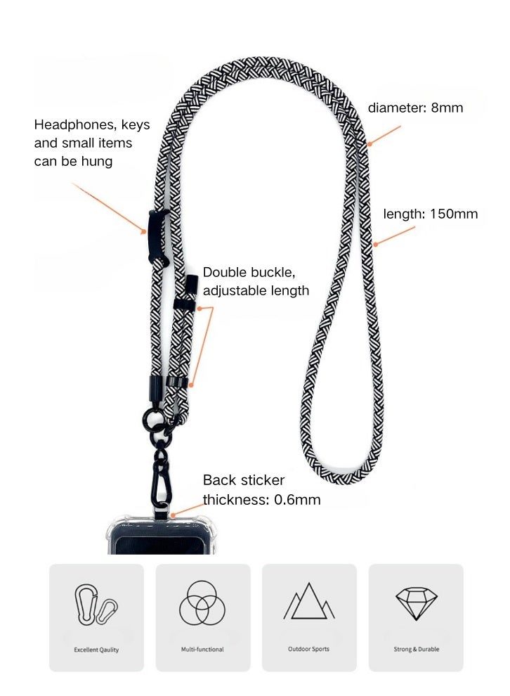 حبل هاتف محمول متعدد الاستخدامات قابل للتعديل، حزام هاتف، حزام عنق مجانٍ، بدون يد، مقاوم للخسارة والسرقة، مثالي للأنشطة الرياضية في الهواء الطلق والتسوق اليومي - Image 2