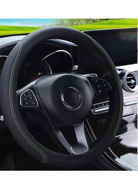 Durable All-Season Car Grip Sleeve Black green line