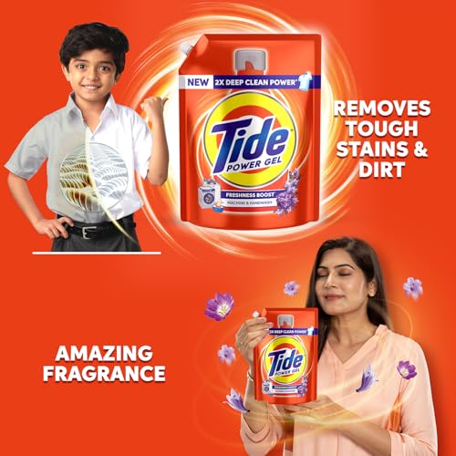 Tide Power Gel Liquid Detergent for Top Load & Front Load - 2kg | 2x Deep Clean Power | Removes Stains & Dirt | Freshness Boost | Fresh Fragrance - Image 5