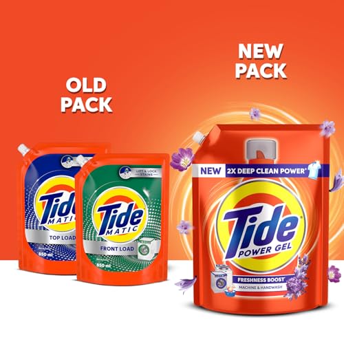 Tide Power Gel Liquid Detergent for Top Load & Front Load - 2kg | 2x Deep Clean Power | Removes Stains & Dirt | Freshness Boost | Fresh Fragrance - Image 2