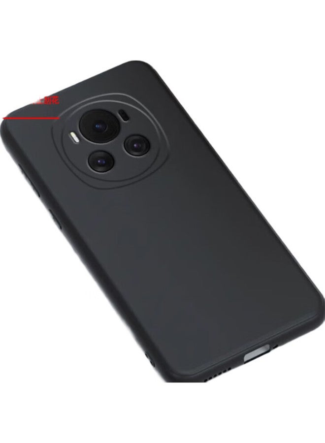 Maikuqi Phone Case For Honor Magic 6, Full Coverage Frosted Soft Shell, Shockproof Protective Cover - Matte Black - Image 2