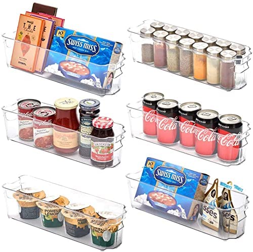 VIKIJO Pack Of 2 Acrylic Stackable Kitchen Storage Bin -Long, Narrow Transparent - Image 3