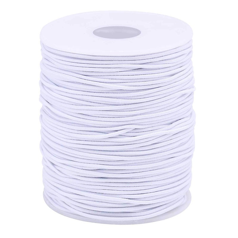 Senkary 15 mm Elastic String Cord Stretchy Bracelet String Beading Thread for Jewelry Making and Bracelet Making 109 Yards White