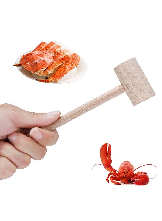 ميهي 16 قطعة من مطارق السلطعون الخشبية ومطارق جراد البحر المصنوعة من الخشب الصلب الطبيعي - Image 2