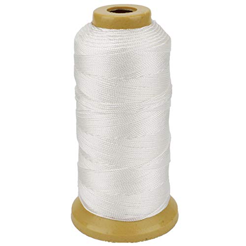 McFanBe 656 Feet Twisted Nylon Line Twine String Cord for Gardening Marking DIY Projects Crafting Masonry (White, 1mm-656 feet) - Image 1