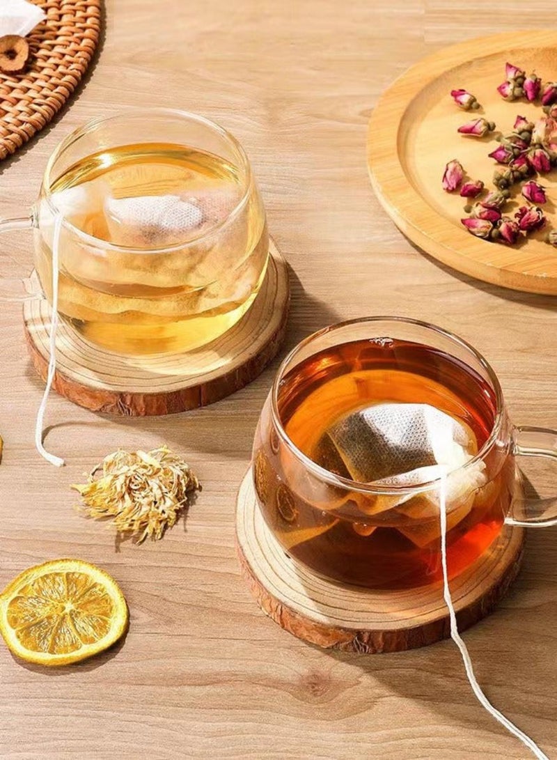 Hayat Comfort 100pcs Disposable Tea Bags for Loose, Leaf Tea Drawstring Empty Tea Bags Bulk Tea Filter Bags Tea Sachets Infuser Strainers for Loose Tea Coffee Spice Herbs, Bath Spice, Soup, casserole12x8cm - Image 2