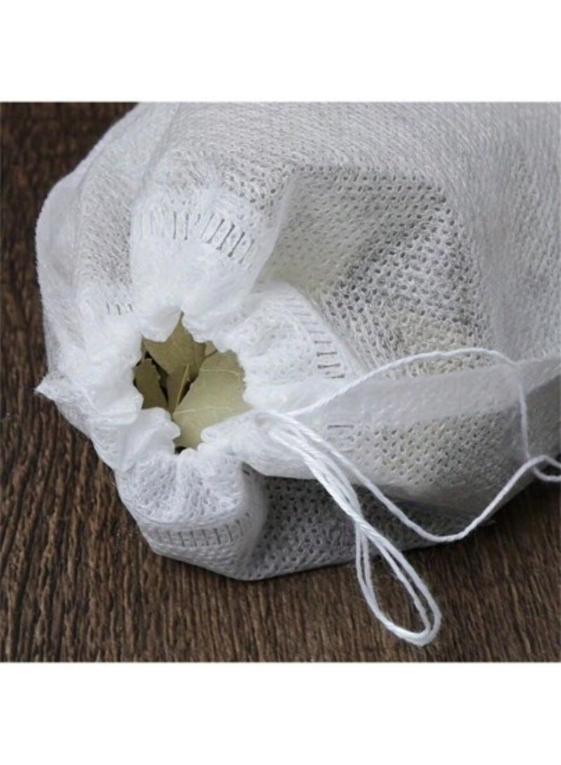 Hayat Comfort 100pcs Disposable Tea Bags for Loose, Leaf Tea Drawstring Empty Tea Bags Bulk Tea Filter Bags Tea Sachets Infuser Strainers for Loose Tea Coffee Spice Herbs, Bath Spice, Soup, casserole12x8cm - Image 3