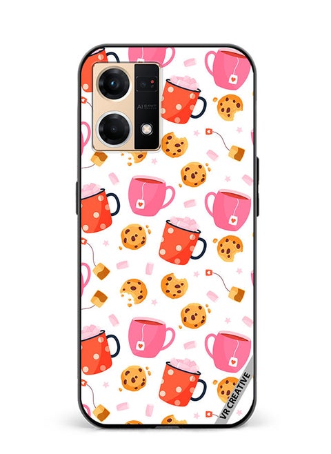 Protective Case Cover For Oppo Reno7 Sweet Seamless Pattern Design Multicolour