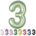Mluchee Number 3 Balloons 40 Inch for Green Party Decorations Large Olive Green Number Balloon for Three Year Old Birthday Decor 3rd 13 30 31 Birthday Party Supplier - Image 3