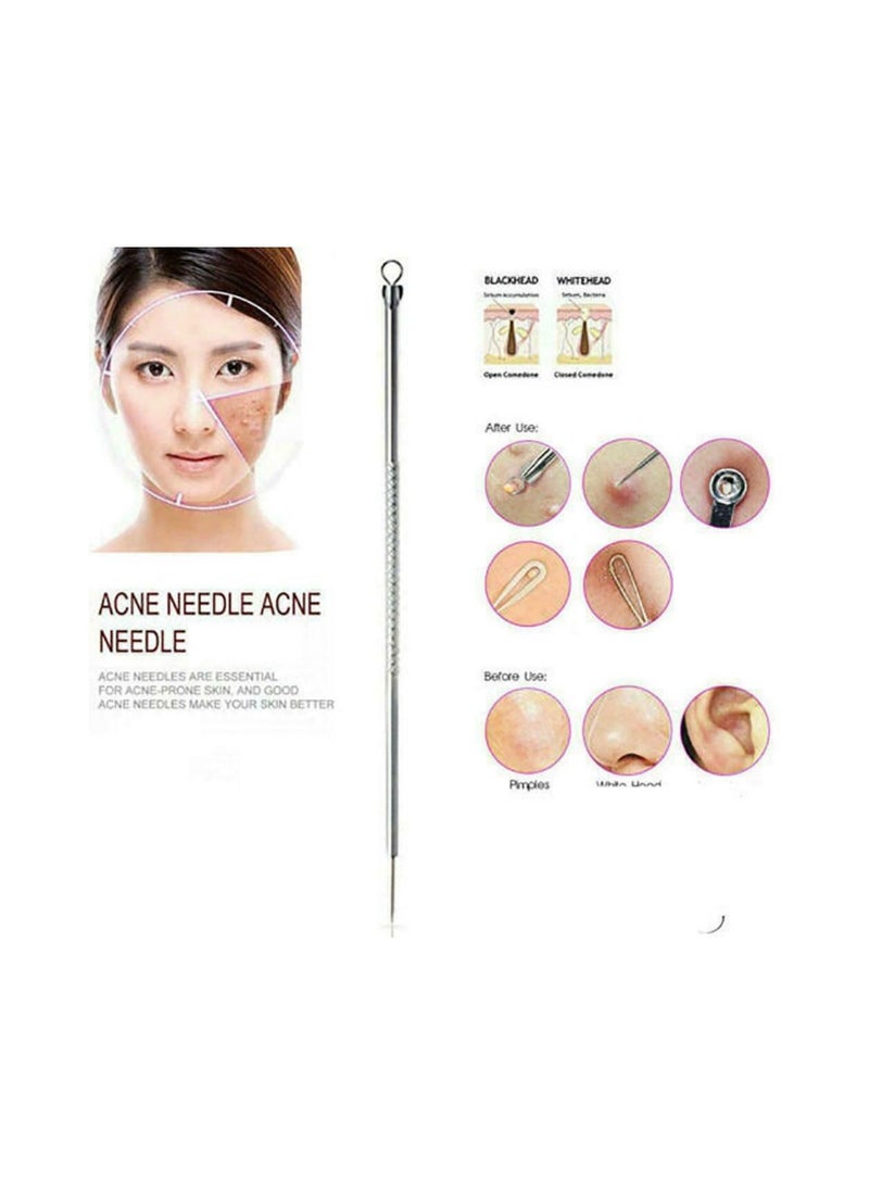 LA PERLA TECH  دبوس إزالة الرؤوس السوداء الاحترافي من الفولاذ المقاوم للصدأ لحب الشباب والبثور - Image 3