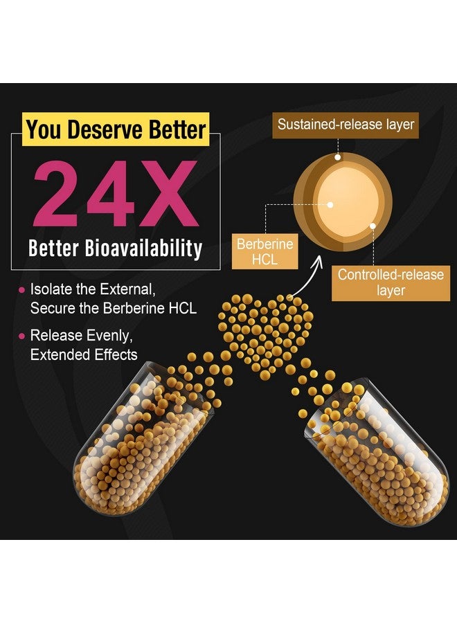 Canarata مكمل بيربرين 1200 ملغ - بيربرين HCL كريات دقيقة ذات توافر حيوي عالي - دعم منشط AMPK و GLP-1 لصحة القلب والأوعية الدموية للنساء والرجال 90 كبسولة نباتية - Image 2