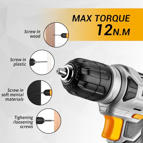 DEKOPRO Tool Set：Tool Kit with 8V Cordless Drill,Tool Box with Drill,Hand Drill Set for Men & Women,Home Tool Kits for House Repair,Handyman,DIY 126 Piece - Image 5