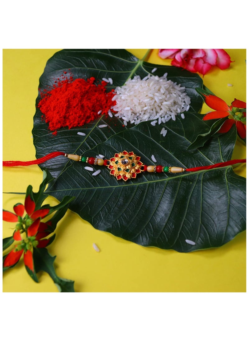 Oblivion - Oblivion Rakhi for Brother Set of 1 with Dish, Silver Coin & Greeting Card, Rakhi for Brother and Bhabhi, Rakhi with Gift for Brother, Rakhi for Kids, Rakhi Set, Rakhi Combo - Image 1