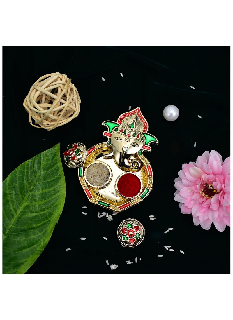 Oblivion - Oblivion Rakhi for Brother Set of 1 with Dish, Silver Coin & Greeting Card, Rakhi for Brother and Bhabhi, Rakhi with Gift for Brother, Rakhi for Kids, Rakhi Set, Rakhi Combo - Image 1
