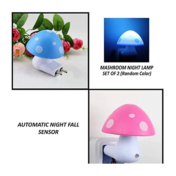 VIVA SMART Automatic Night Sensor Mushroom Lamp (0.2 watt, Multicolour) - Image 2