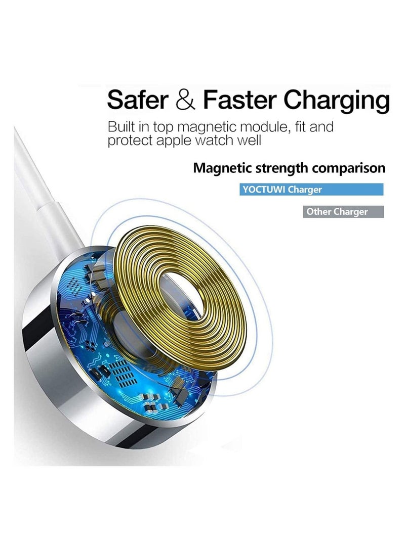 ELTRAZONE iWatch Charger Wireless Smart Watch Magnetic Charging Cable, [MFi Certified] Wireless Charging Pad Cord For Apple Watch Series 6/SE/5/4/3/2/1 - Image 3