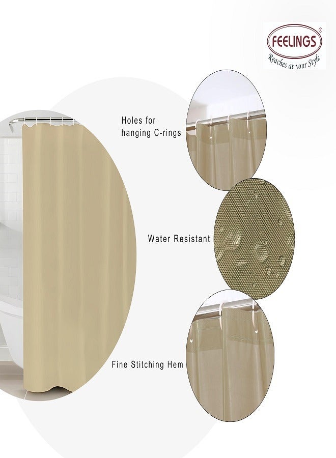 Feelings FEELINGS Shower Curtain for Bathroom Shower Curtain  Spa Hotel Shower Showroom bathtubs 180x180 Cm Bath Shower Curtain Color Beige  - Image 3