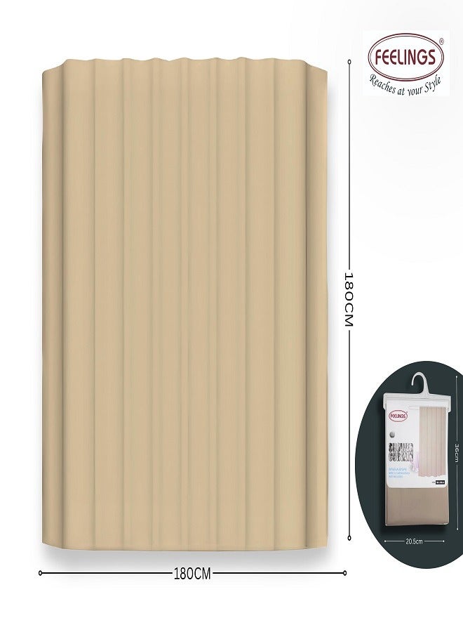 Feelings FEELINGS Shower Curtain for Bathroom Shower Curtain  Spa Hotel Shower Showroom bathtubs 180x180 Cm Bath Shower Curtain Color Beige  - Image 4