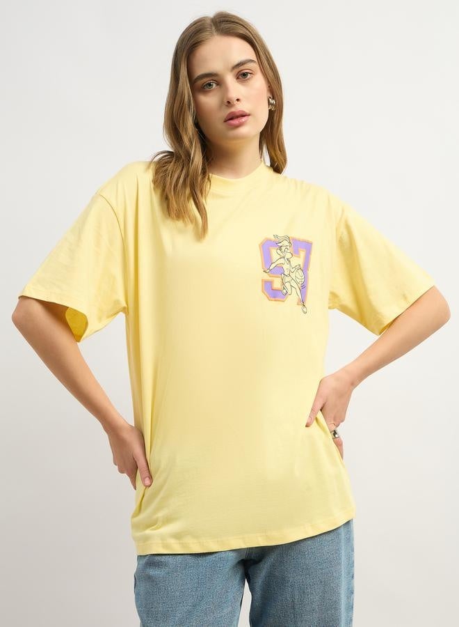 Warner Bros Graphic Print Round Neck Oversized T-Shirt - Image 2