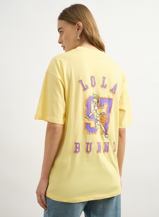 Warner Bros Graphic Print Round Neck Oversized T-Shirt - Image 5