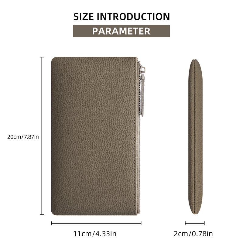 banyanu Leather Cosmetic Bag, Simple And Convenient Handbag, Small And Exquisite Storage Bag (Orange) - Image 5